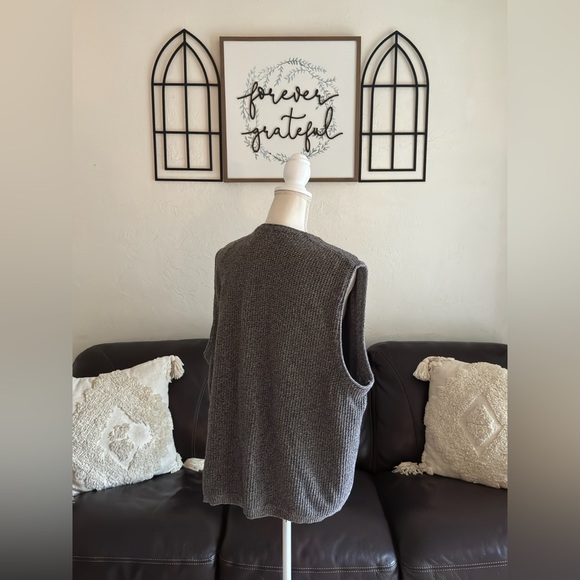 Eddie Bauer Gray 100% Cotton Button Up Vest Size XL Tall Classic Casual Retro - Picture 9 of 11